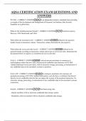 AQSA CERTIFICATION EXAM QUESTIONS AND ANSWERS