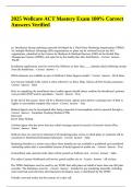 2025 Wellcare ACT Mastery Exam 100- Correct Answers Verified&period;