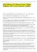 2025 Wellcare ACT Mastery Exam - Broker Employee 100&percnt; Correct Answers Verified