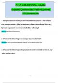 NHA CBCS Final Exam  Latest 2025&sol;2026 COMPLETE FREQUENTLY MOST TESTED QUESTIONS WITH COMPLETE SOLUTION &sol;GET IT 100&percnt; ACCURATE&excl;&lpar;Graded A&plus;&rpar;