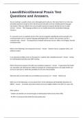 Laws&sol;Ethics&sol;General Praxis Test Questions and Answers&period;