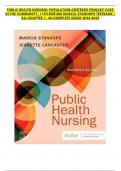 PUBLIC HEALTH NURSING&colon; POPULATION-CENTERED HEALTH CARE IN THE COMMUNITY&comma; 11TH EDITION MARCIA STANHOPE TESTBANK &sol; ALL CHAPTER 1-46&sol;COMPLETE GUIDE