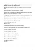 ABC Bartending School &lpar;Latest 2024 &sol; 2025 Update&rpar; Actual Exam Question and answers &vert; 100&percnt; correctly solved &vert; complete solutions &vert; Graded A&plus; 