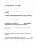 Mental Health Exam 1Certification Exam Questions And Answers Latest Update2025&period;