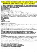 FINAL EXAM REVIEW NURS 570 QUESTIONS AND ANSWERS 100&percnt; VERIFIED &vert;LATEST UPDATE&vert;