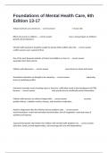 Foundations of Mental Health Care&comma; 6th Edition 13-17 Actual Exam Questions  And 100&percnt; Verified Correct Answers&vert; Graded A&plus;&period;