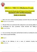NR511 &sol; NR 511Midterm Exam &lpar; 2025 &sol; 2026 &rpar; Differential Diagnosis & Primary Care Practicum  Questions ẇith Verified Ansẇers Grade A&plus; Guarantee