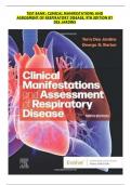 Test Bank for Clinical Manifestations and Assessment of Respiratory Disease&comma; 9th Edition &lpar;Des Jardins&comma; 2024&rpar;&comma; Chapter 1-45 &vert; All Chapters
