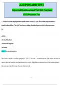 AANP BOARD TEST 2025 Expected Questions and Verified Answers Latest 2025&sol;2026 COMPLETE FREQUENTLY MOST TESTED QUESTIONS WITH COMPLETE SOLUTION &sol;GET IT 100&percnt; ACCURATE&excl;&lpar;Graded A&plus;&rpar;