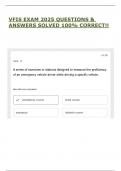 VFIS EXAM 2025 QUESTIONS & ANSWERS SOLVED 100&percnt; CORRECT&excl;&excl;