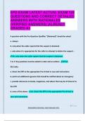 EPD EXAM LATEST ACTUAL EXAM 120  QUESTIONS AND CORRECT DETAILED  ANSWERS WITH RATIONALES  &lpar;VERIFIED ANSWERS&rpar; &vert;ALREADY  GRADED A&plus;