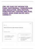 CME 305 SUNY ESF REVIEW FOR FINAL &lpar;GEOTHERMAL&comma; TRANSMISSION AND INSULATION&comma; INFILTRATION&comma; FENESTRATION&comma; LIGHTING AND PLUG LOADS&comma; DHW&rpar; EXAM RATED 100&percnt; CORRECT&excl;&excl;