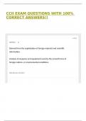 CCII EXAM QUESTIONS WITH 100&percnt; CORRECT ANSWERS&excl;&excl;