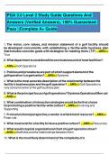 PGA 3&period;0 Level 2 Study Guide Questions And Answers &lpar;Verified Answers&rpar;&comma; 100&percnt; Guaranteed Pass &vert;&vert;Complete A&plus; Guide