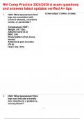 RN Comp Practice 2024&sol;2025 A exam questions and answers latest updates verified A&plus; tips