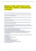 DRII BCLE 2000 - ABCP&sol;CBCP  EXAM WITH 100&percnt; CORRECT ANSWERS 2023-24 UPDATE&period;