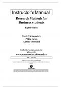 Solution Manual For Research Methods For Business Students&comma; 8th Edition by Mark Saunders&comma; Philip Lewis&comma; All- Chapters 1 - 14&comma; Complete Guide&vert; Newest Version 2025&period;