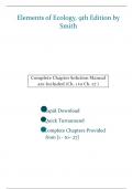 Accredited Test Bank Solution For Elements of Ecology&comma; 9th Edition by Smith &lbrack;All Lessons Included&rsqb;
