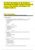 Test Bank For Microbiology for the Healthcare Professional 2nd Edition VanMeter Questions & Answers with rationales &lpar;All-Chapter 1-25&rpar;&comma; Complete Guide A&plus;&period;
