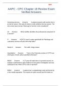 AAPC - CPC Chapter 18 Review Exam Verified Answers