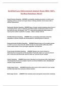 Certified Law Enforcement Analyst Exam With 100&percnt; Verified Solutions New&excl;&excl;