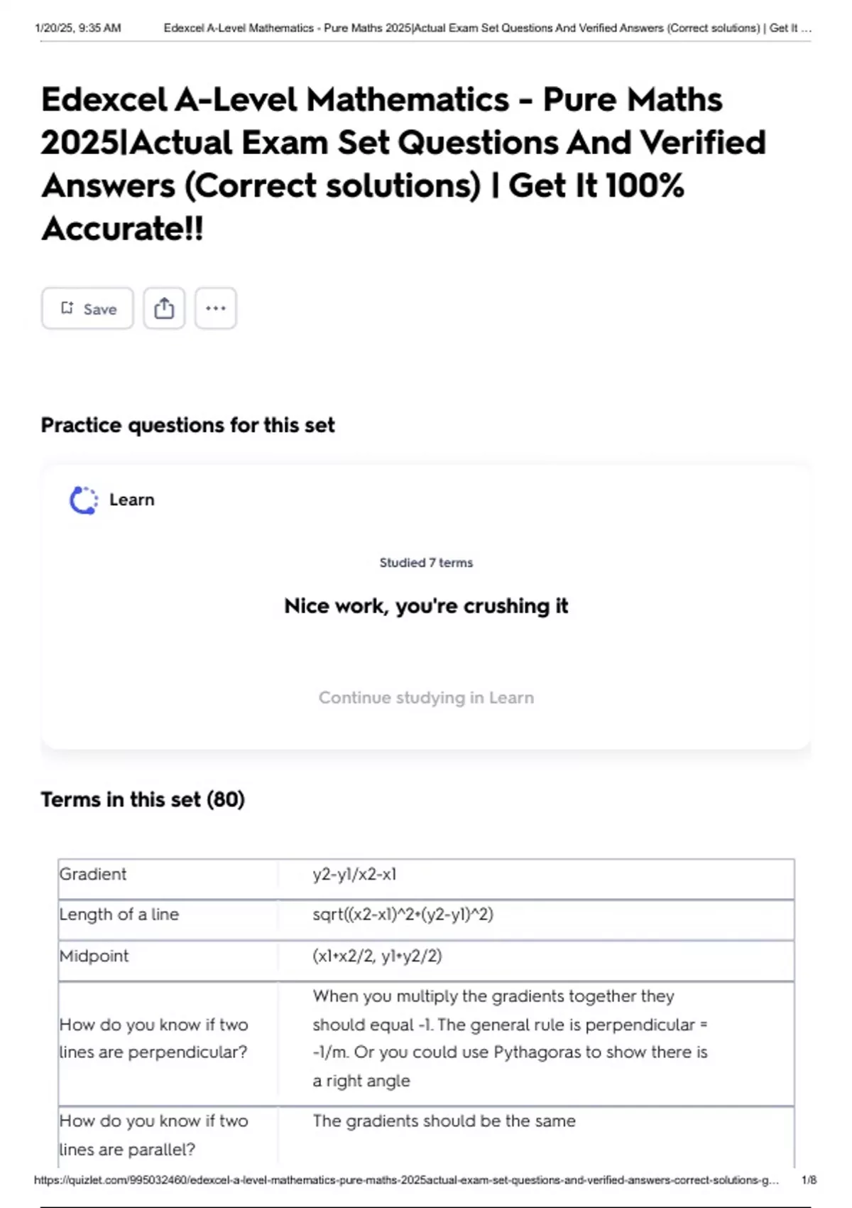 Pure Math Question Edexcel A-Level Mathematics - Pure Maths 2025|Actual Exam Set Questions ...
