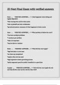 JD Next Final Exam with verified answers