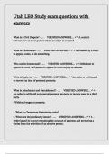 Utah LEO Study exam questions with answers