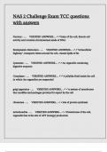 NAS 2 Challenge Exam TCC questions with answers&comma;