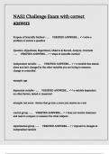 NAS2 Challenge Exam with correct answers