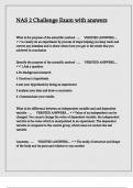 NAS 2 Challenge Exam with answers