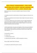 AGILE PROJECT MANAGEMENT &vert; REAL EXAM QUESTIONS WITH EXPERT VERIFIED ANSWERS FOR GUARANTEED PASS &vert; LATEST UPDATE 2025