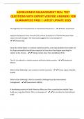 AGRIBUSINESS MANAGEMENT REAL TEST QUESTIONS WITH EXPERT VERIFIED ANSWERS FOR GUARANTEED PASS &vert; LATEST UPDATE 2025