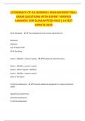 ECONOMICS OF AG BUSINESS MANAGEMENT REAL EXAM QUESTIONS WITH EXPERT VERIFIED ANSWERS FOR GUARANTEED PASS &vert; LATEST UPDATE 2025