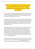 INTRO TO AGRIBUSINESS MANAGEMENT REAL EXAM QUESTIONS WITH EXPERT VERIFIED ANSWERS FOR GUARANTEED PASS &vert; LATEST UPDATE 2025