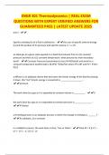 ENGR 301 Thermodynamics &vert; REAL EXAM QUESTIONS WITH EXPERT VERIFIED ANSWERS FOR GUARANTEED PASS &vert; LATEST UPDATE 2025