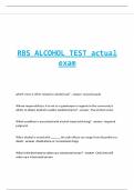 RBS ALCOHOL TEST actual exam
