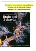 Test Bank for An Introduction to Brain and Behavior 7th Edition by Bryan Kolb&comma; Ian Q&period; Whishaw&comma;  Chapters 1 - 16&comma; Complete Newest Version &emsp;