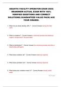 AQUATIC FACILITY OPERATOR EXAM 2025&vert;  BRANDNEW ACTUAL EXAM WITH 100&percnt;  VERIFIED QUESTIONS AND CORRECT  SOLUTIONS&vert; GUARANTEED VALUE PACK&vert; ACE  YOUR GRADES&period;