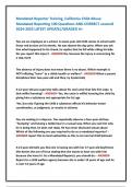 Mandated Reporter Training&comma; California Child Abuse Mandated Reporting 100 Questions AND CORRECT ANSWERS 2024-2025 LATEST UPDATE&sol;&sol;GRADED A&plus;