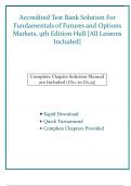 Accredited Test Bank Solution For Fundamentals of Futures and Options Markets&comma; 9th Edition Hull &lbrack;All Lessons Included&rsqb;