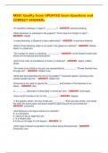 MSSC Quality Exam UPDATED Exam Questions and  CORRECT ANSWERs