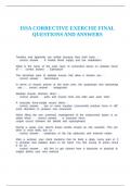 ISSA CORRECTIVE EXERCISE FINAL QUESTIONS AND ANSWERS