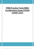 PHR Practice Tests HRCI Certification Exam STUDY GUIDE 2025 