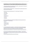 Social Science 1A Exam Study Guide Questions and Answers&period;