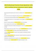 CSR Professional Practice Exam Questions with 100&percnt; Verified Correct Solutions Latest Update 2025