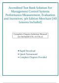 Accredited Test Bank Solution For Management Control Systems Performance Measurement&comma; Evaluation and Incentives&comma; 5th Edition Merchant &lbrack;All Lessons Included&rsqb;