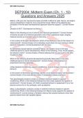 DEP2004&colon; Midterm Exam &lpar;Ch&period; 1 - 10&rpar; Questions and Answers 2025