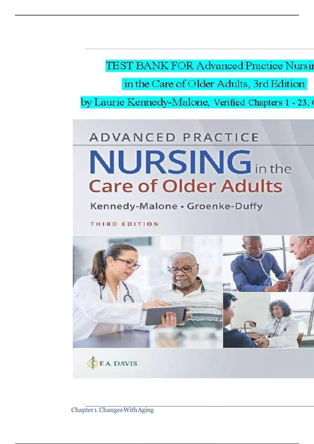 TEST BANK FOR Advanced Practice Nursing in the Care of Older Adults ...