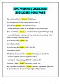 EKG rhythms Q&A Latest Update 2024&sol;2025 &vert; Graded A&plus;